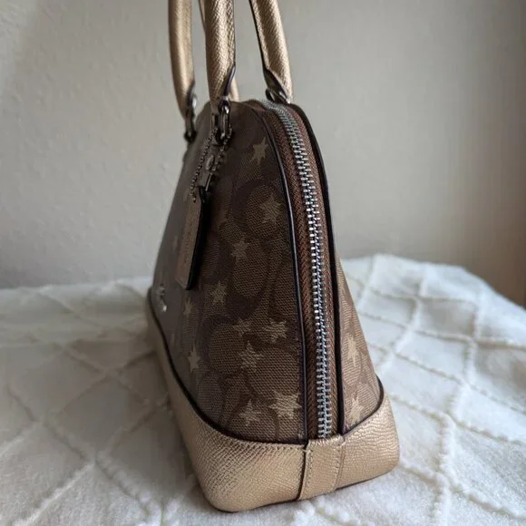 COACH MINI SIERRA SATCHEL IN SIGNATURE CANVAS WITH POP STAR PRINT - Picture 5 of 13